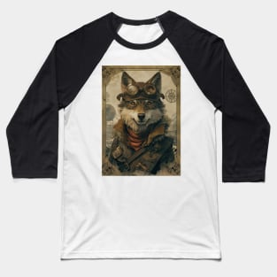 Steampunk Wolf Baseball T-Shirt